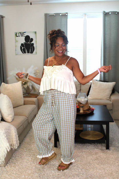 Cute In Plaid Bloomer Balloon Pants