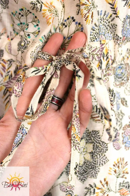 BB Dreamy Cream Floral Hippie Style Overalls
