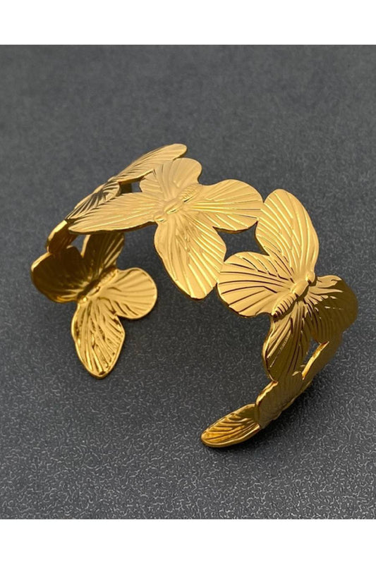 Dipped In Gold Butterfly Cuff