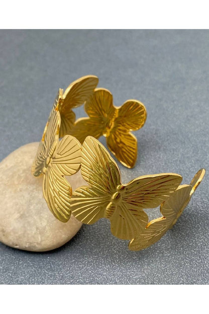 Dipped In Gold Butterfly Cuff