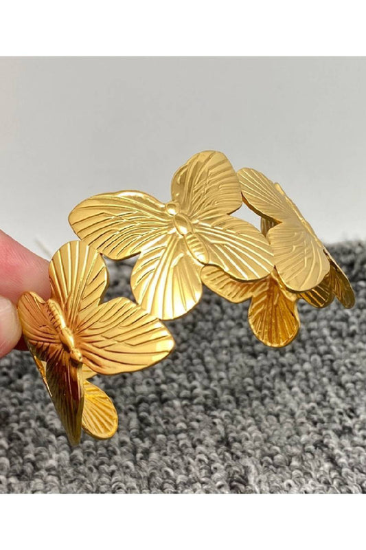 Dipped In Gold Butterfly Cuff