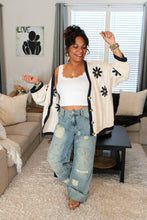Load image into Gallery viewer, Dotted Meadows Floral Button Down Cardigan
