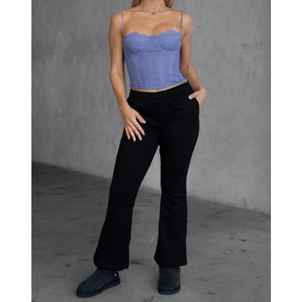 Evelina Fleece Flare Sweatpants
