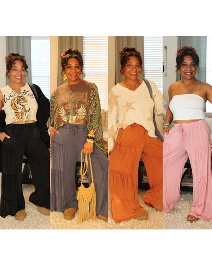 Everyday Comfort Side Tiered Pants