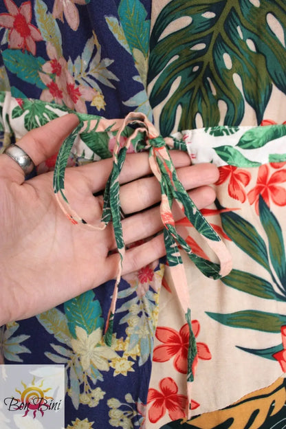 BB Feeling Tropical Patchwork Overalls