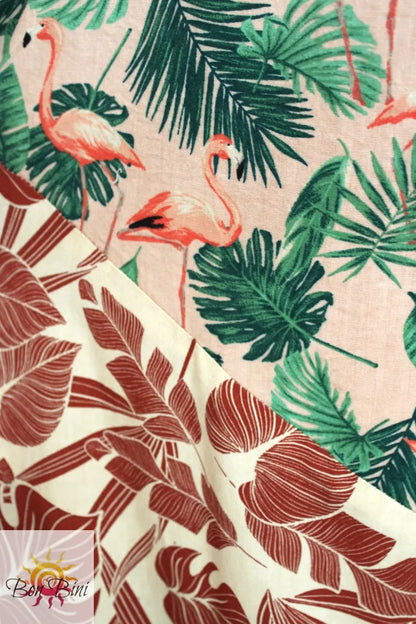 BB Feeling Tropical Patchwork Overalls