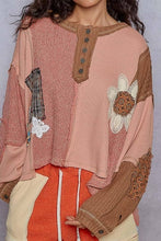Load image into Gallery viewer, POL Feeling Patchy Oversized Pullover Top
