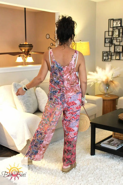 BB Perfectly Pink Hippie Patchwork Overalls