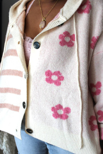 Floral Bloom Hooded Cardigan