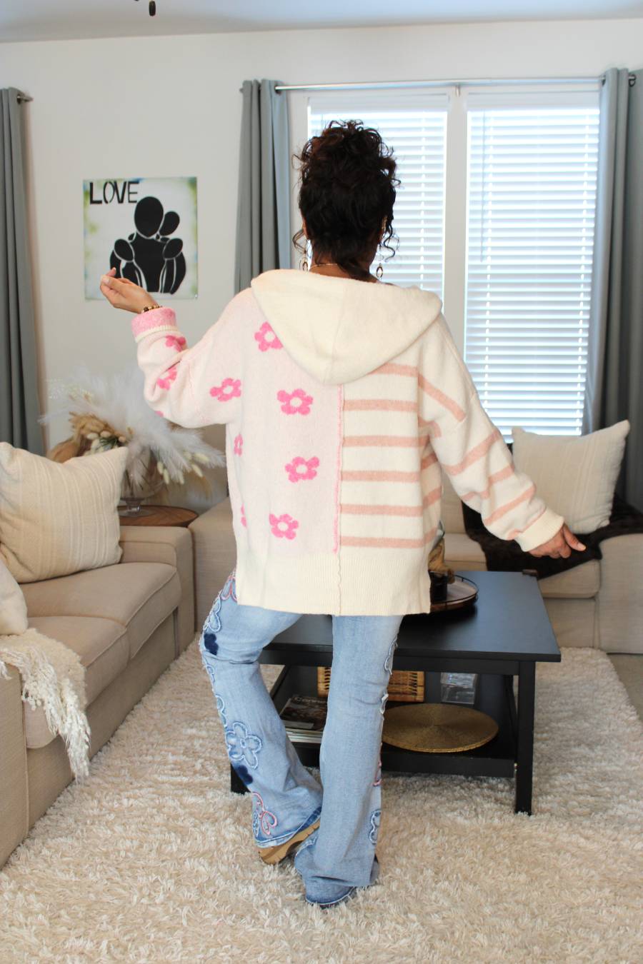 Floral Bloom Hooded Cardigan