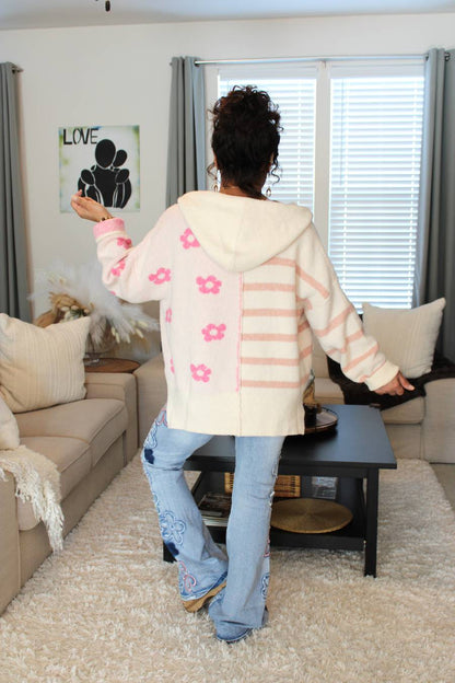 Floral Bloom Hooded Cardigan