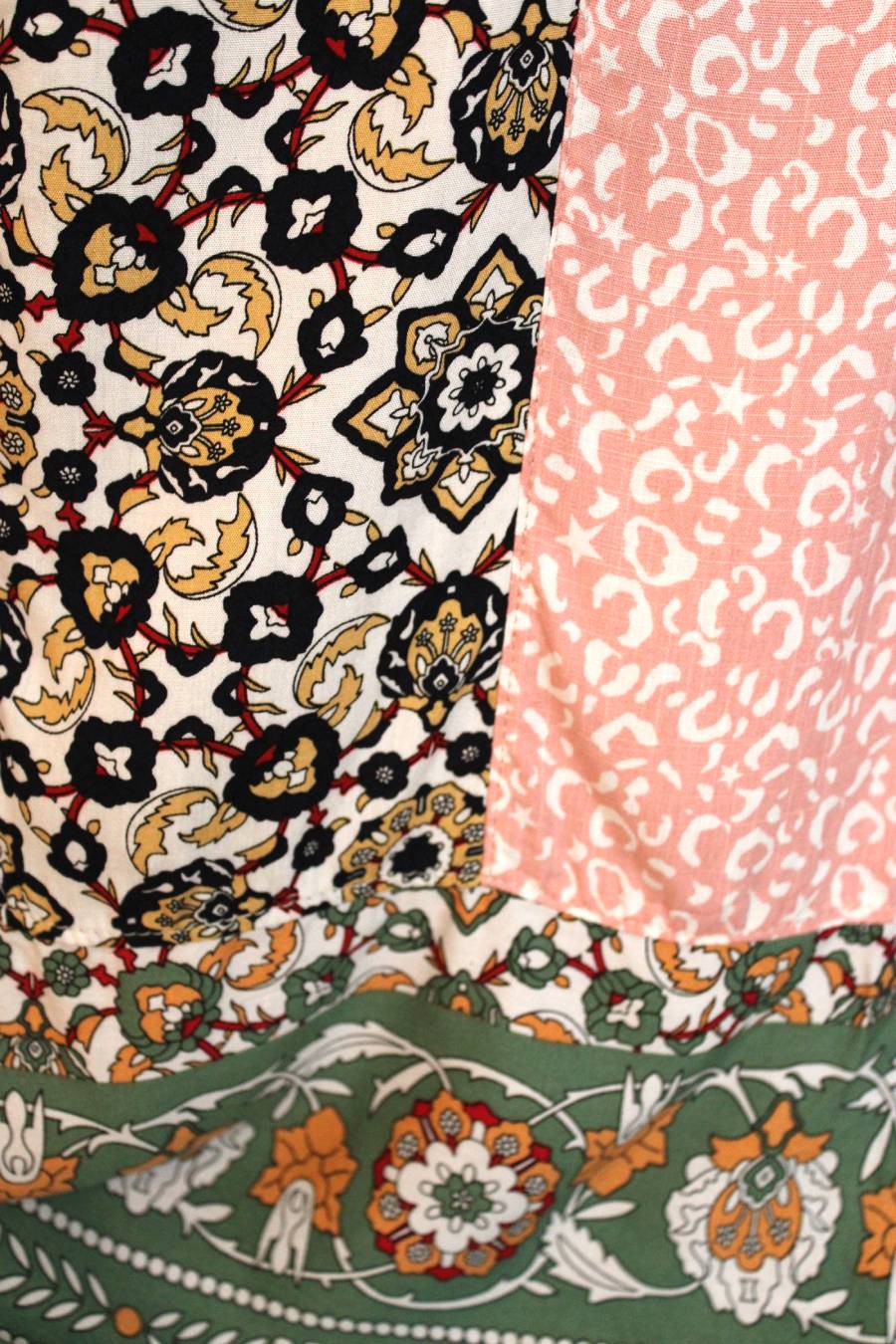 Floral Blossoms Patchwork Overall Jumpsuit