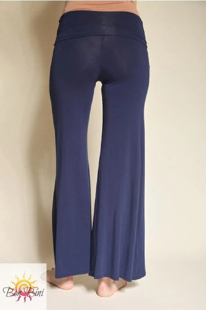 Fold Over Bamboo Palazzo Pants