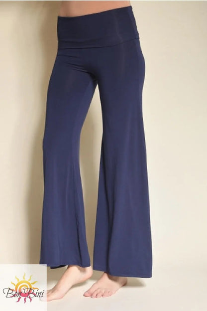 Fold Over Bamboo Palazzo Pants