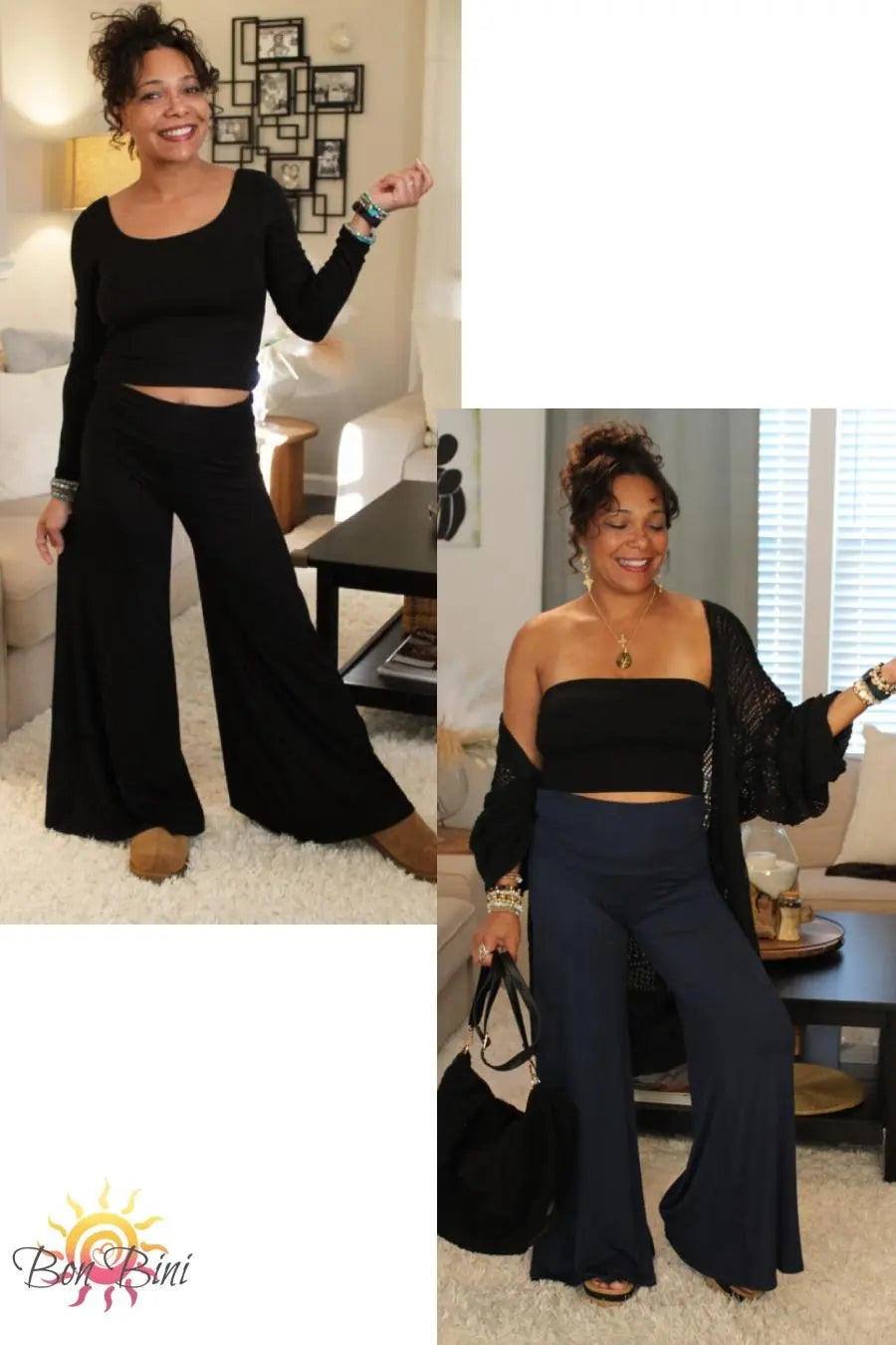 Fold Over Bamboo Palazzo Pants