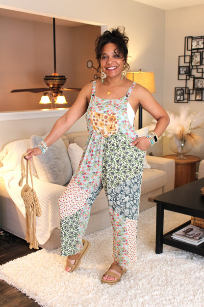 BB Garden Stroll Patchwork Overalls