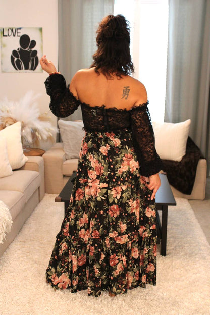 Garden Of Beauty Midi Skirt