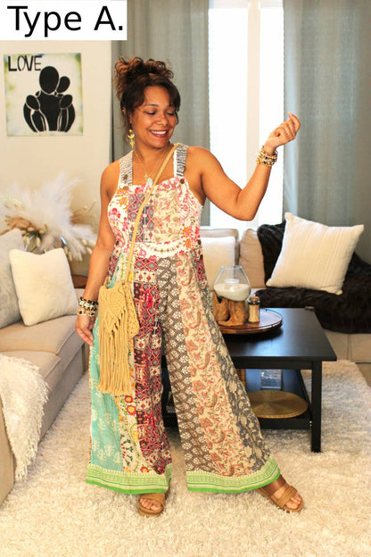 Garden Realm Patchwork Jumpsuit