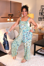 Load image into Gallery viewer, Green Gorgeousness Patchwork Boho Overalls
