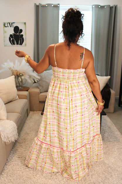 Honey Pot Plaid Maxi Dress