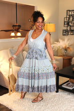 Load image into Gallery viewer, Hues of Blue Patchwork Summer Dress
