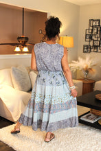 Load image into Gallery viewer, Hues of Blue Patchwork Summer Dress
