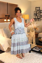 Load image into Gallery viewer, Hues of Blue Patchwork Summer Dress
