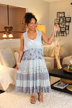 Load image into Gallery viewer, Hues of Blue Patchwork Summer Dress

