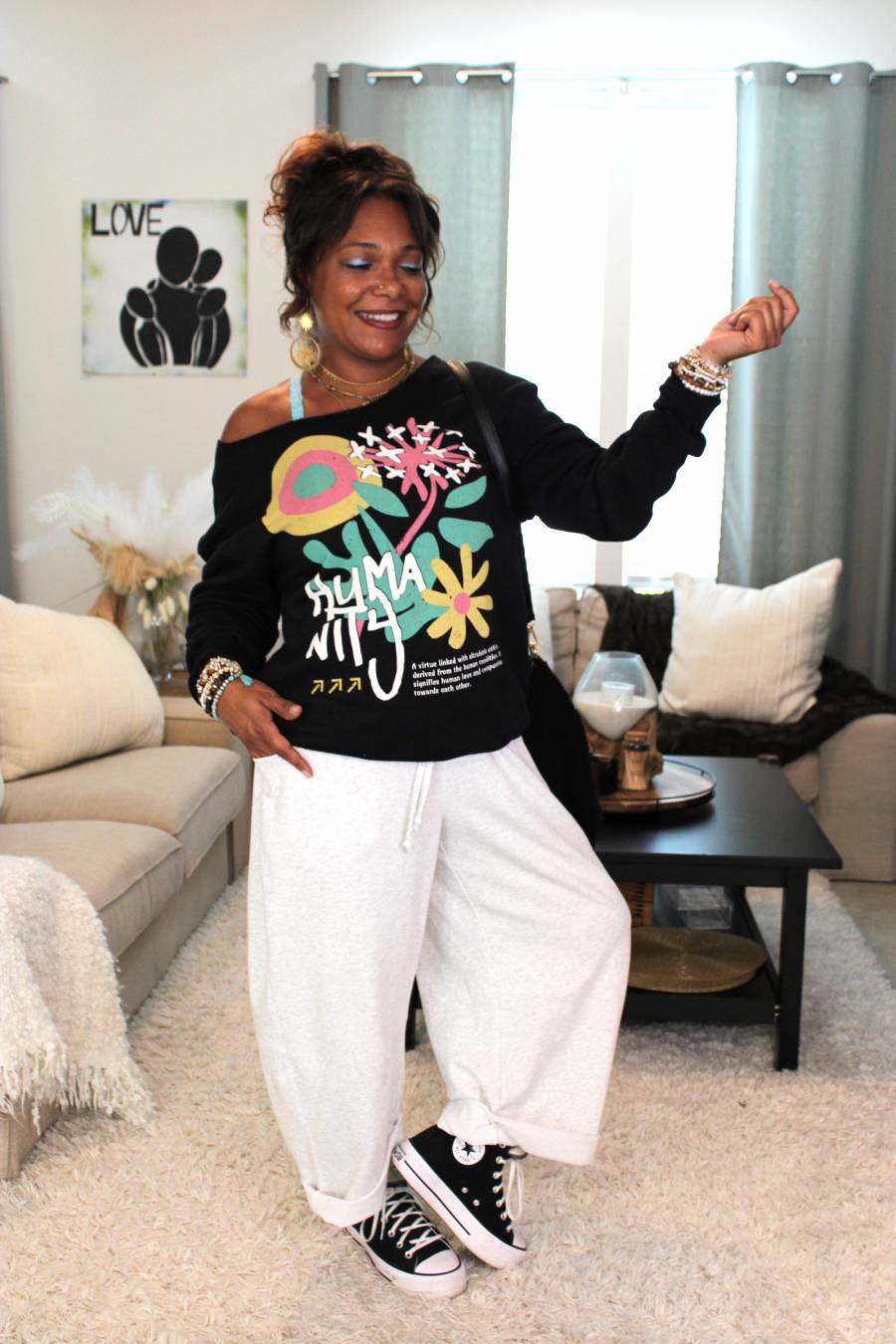 Humanity Flower Sweatshirt