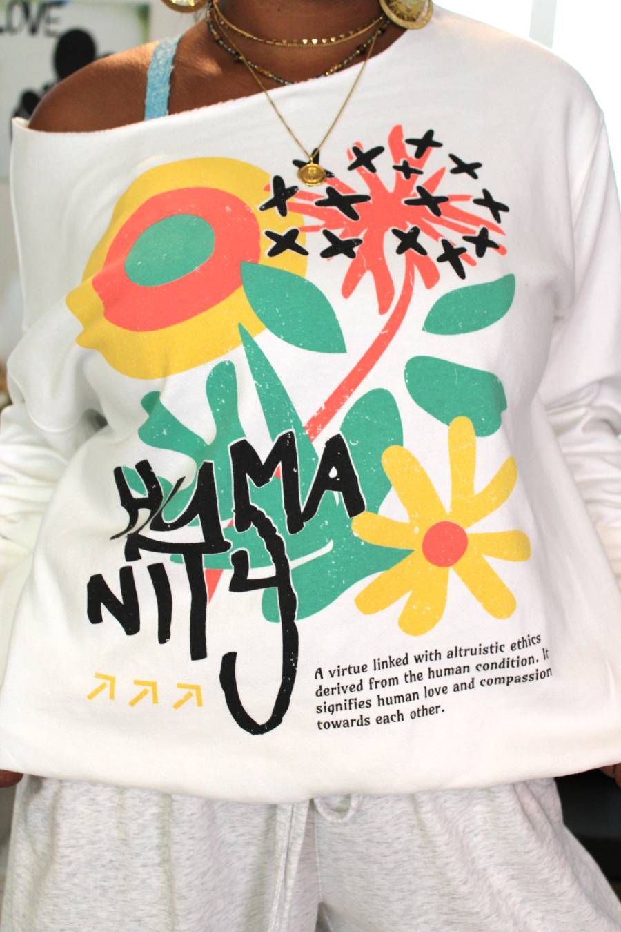 Humanity Flower Sweatshirt