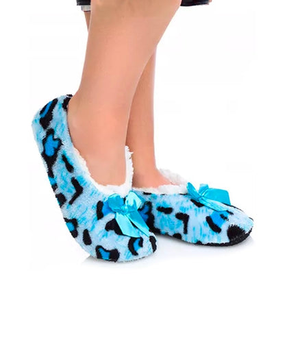 Leopard Fuzzy Sock Slippers