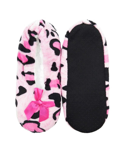 Leopard Fuzzy Sock Slippers
