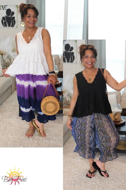 POL Lace Me To The Moon Knit Top