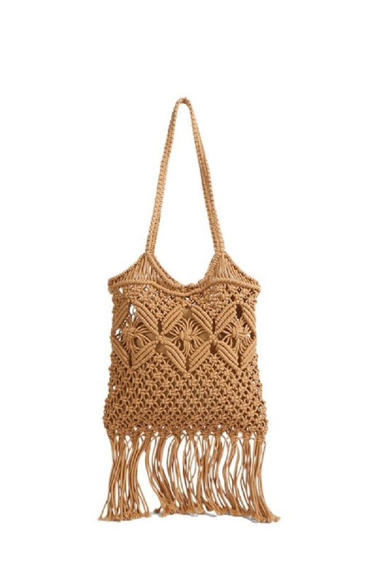 Sun Goddess Fringe Crochet Bag