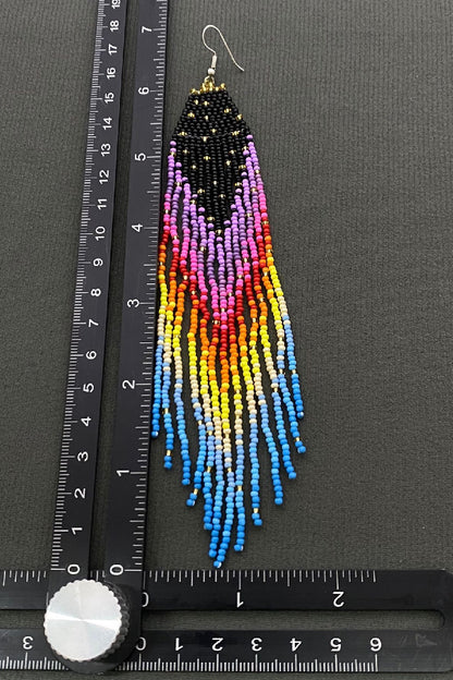 Nebula Boho Fringe Earrings