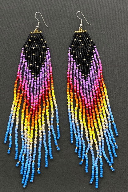 Nebula Boho Fringe Earrings