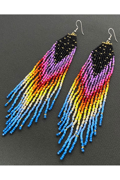 Nebula Boho Fringe Earrings