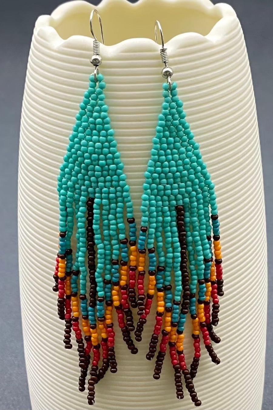 The Sunset Meets The Water Fringe Earrings