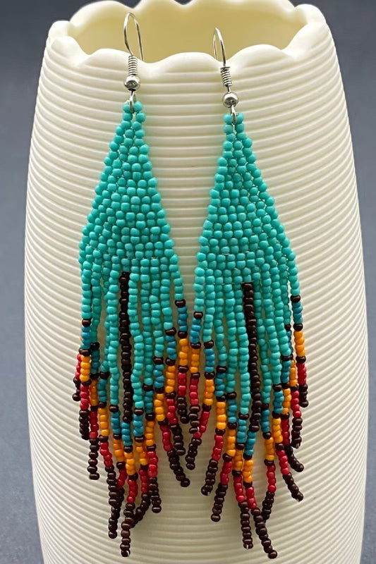 The Sunset Meets The Water Fringe Earrings