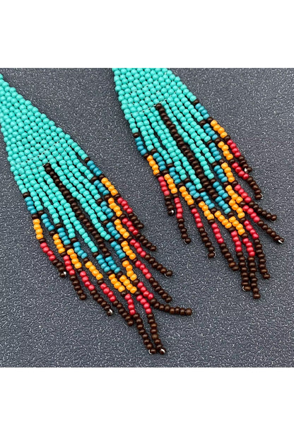 The Sunset Meets The Water Fringe Earrings