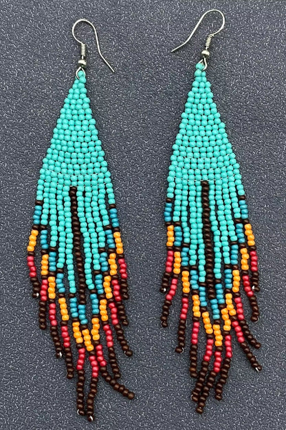 The Sunset Meets The Water Fringe Earrings