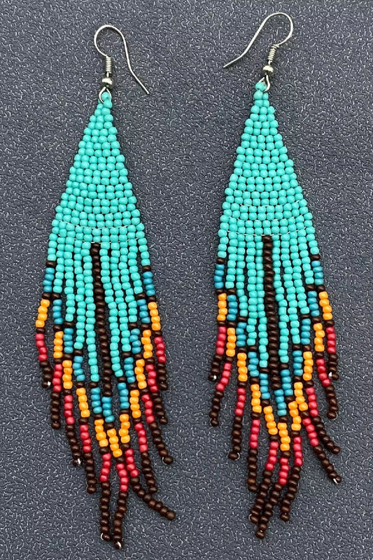The Sunset Meets The Water Fringe Earrings