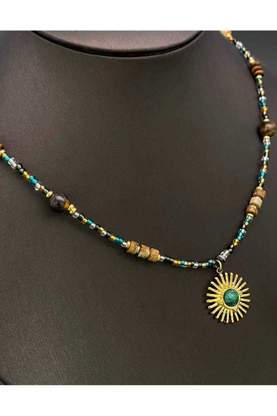 Sun Temple Beaded Necklace