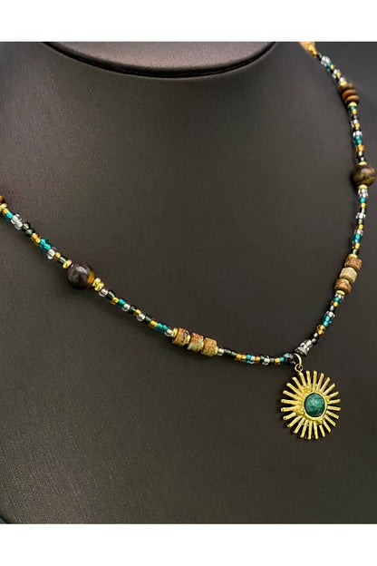 Sun Temple Beaded Necklace
