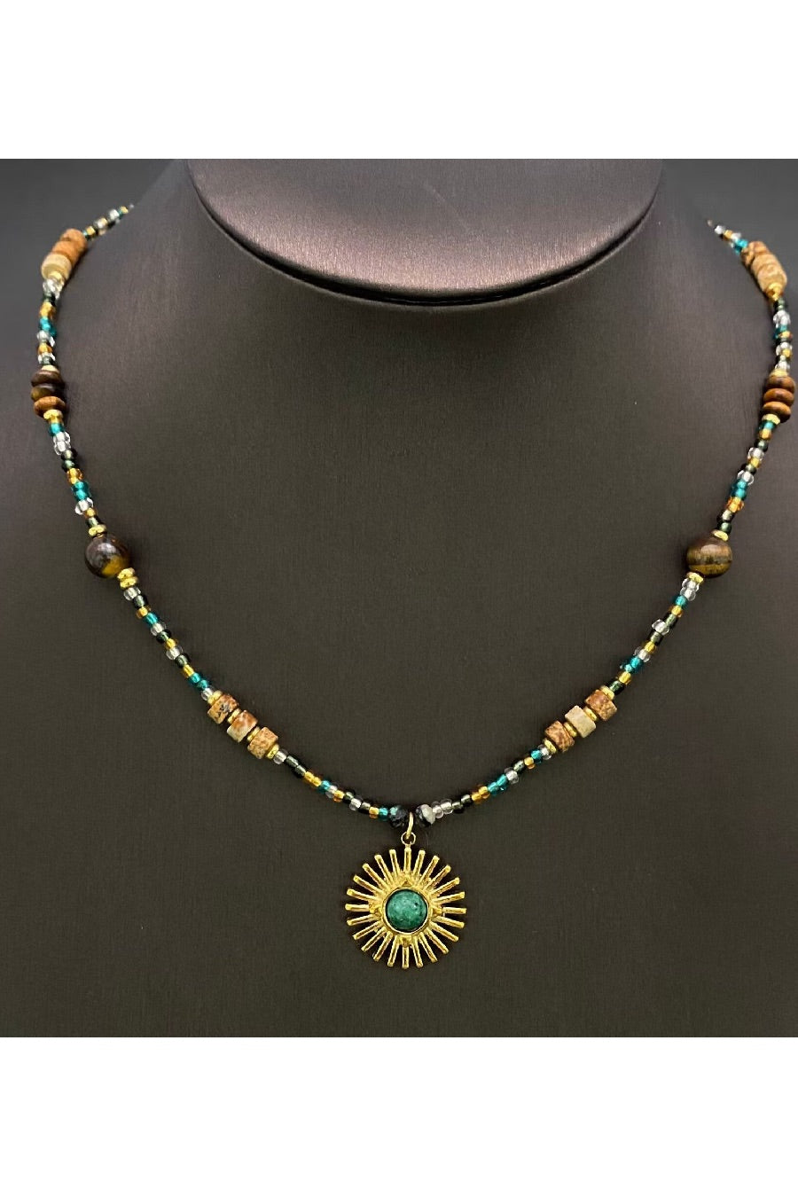 Sun Temple Beaded Necklace