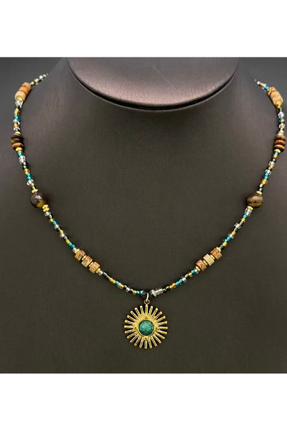 Sun Temple Beaded Necklace
