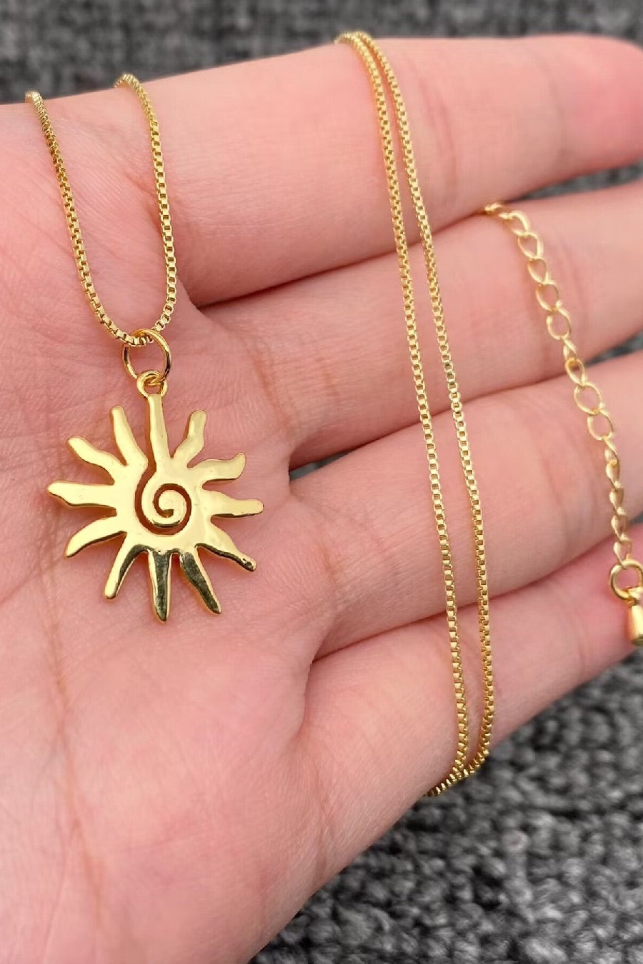 Mini Sun-goddess Vortex Sun Necklace