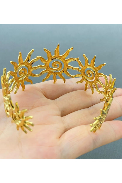 Temple Vortex Sun Adjustable Cuff Bangle