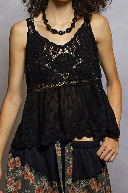 POL Adella Boho Crochet Top