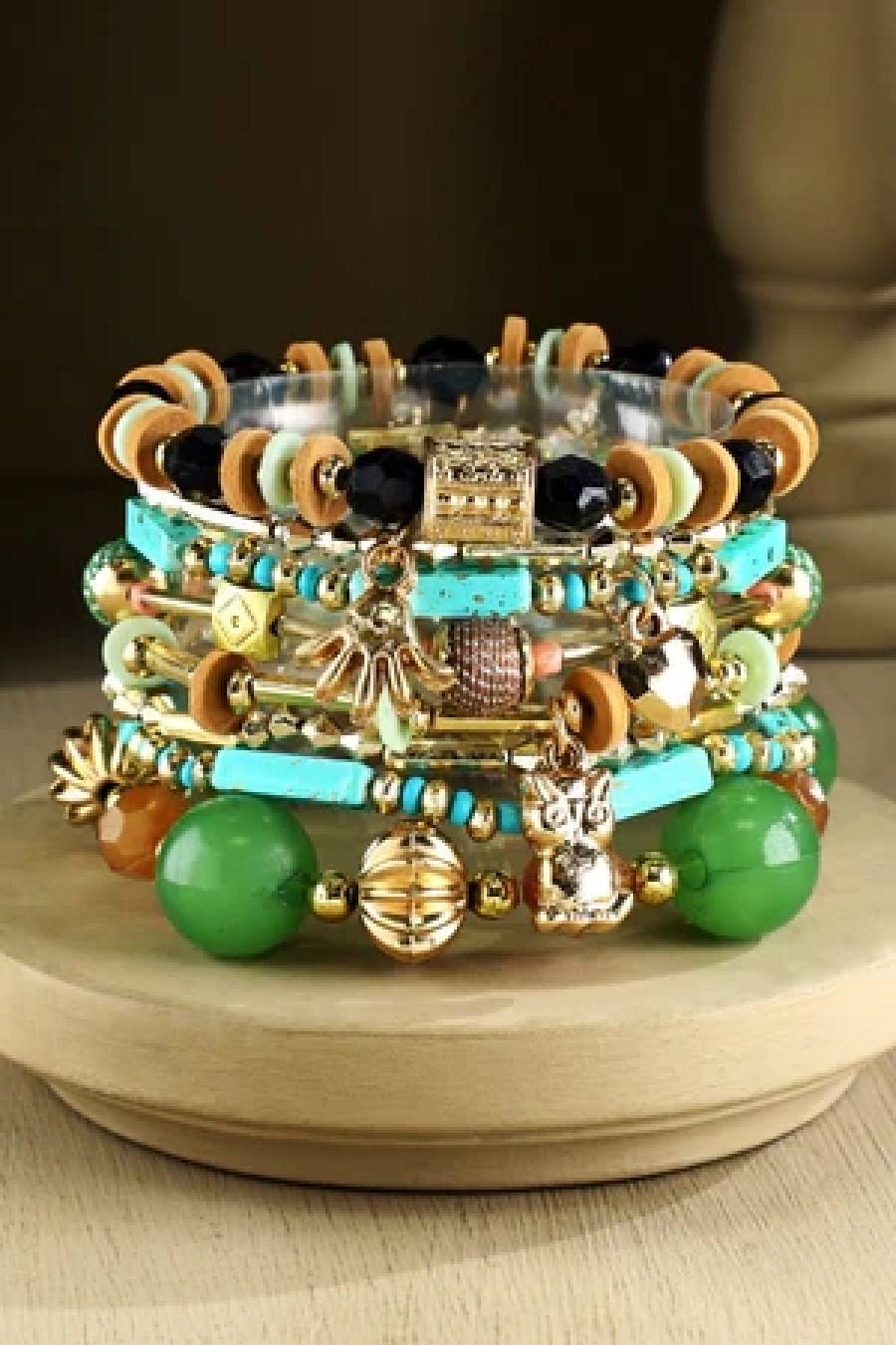 Imperial Jade City Bohemian Stack Bracelets